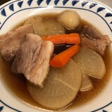 柔らか豚バラ肉と しみしみ大根のあっさり煮^_^